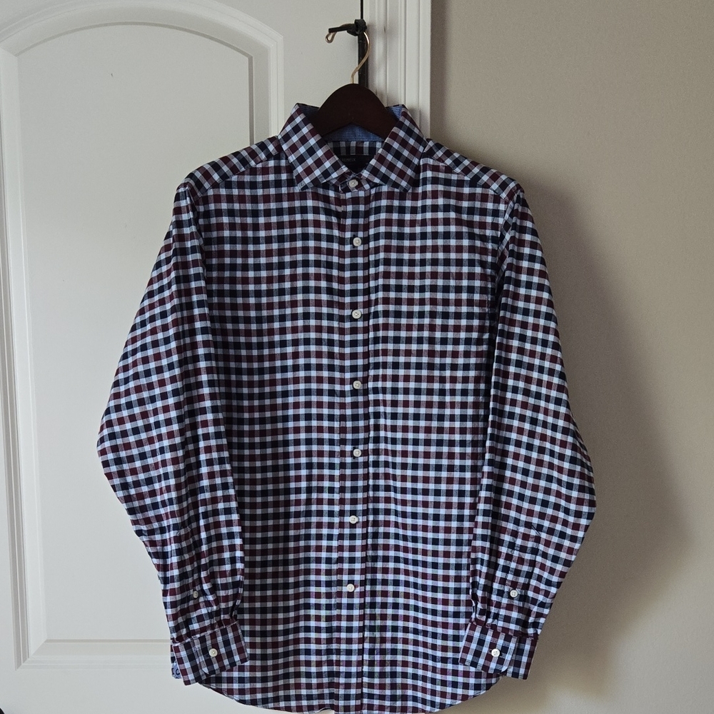 Daniel Cremieux Classics Men's Plaid Shirt - Blue and Red Size M